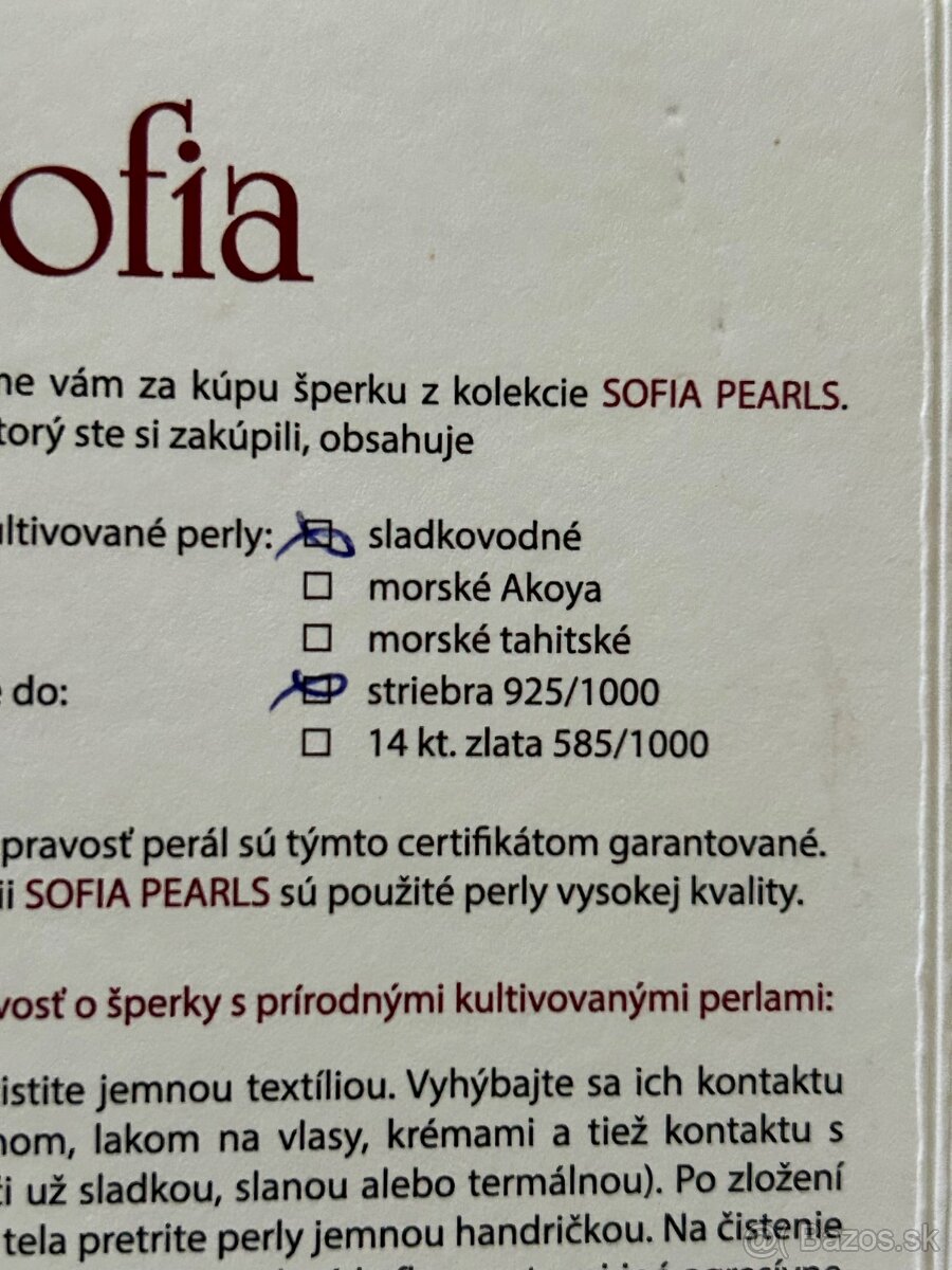 PERLOVÝ NÁHRDELNÍK dĺžka 45 cm, Ag - 6