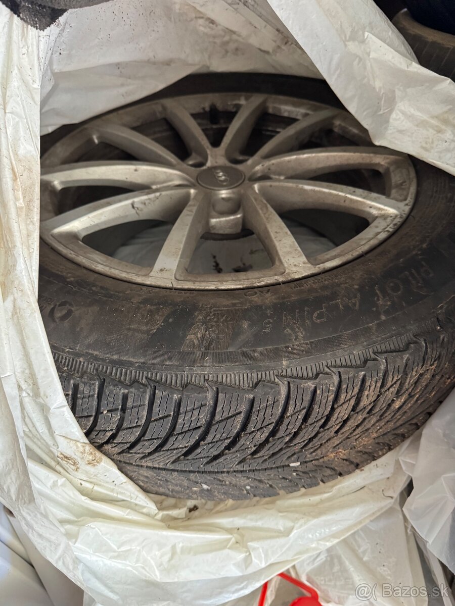 Audi R17 originál ALU disky + zimné pneu Michelin - 6