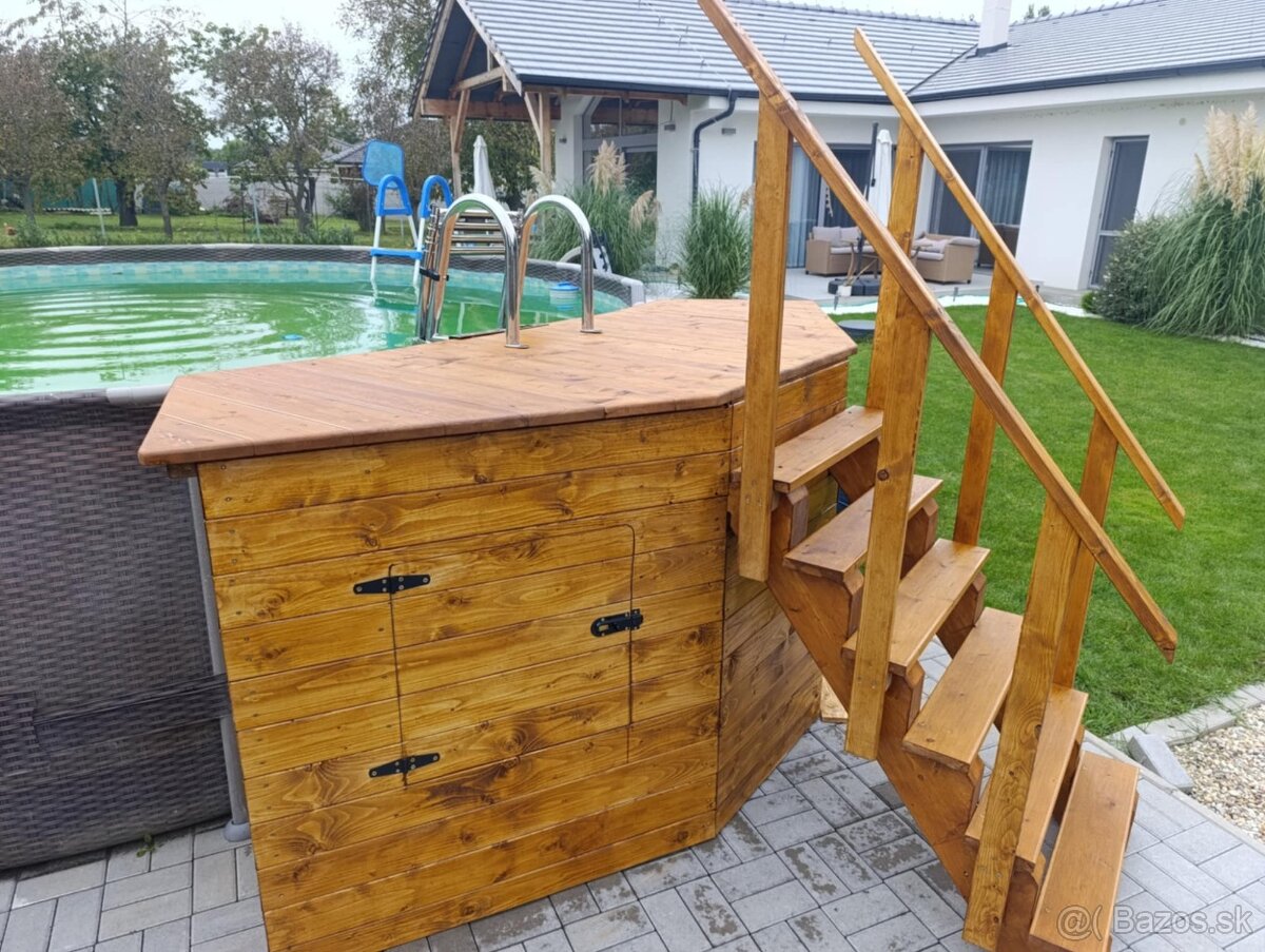 Kryt filtračnej jednoty, mólo a schody do bazéna - 6