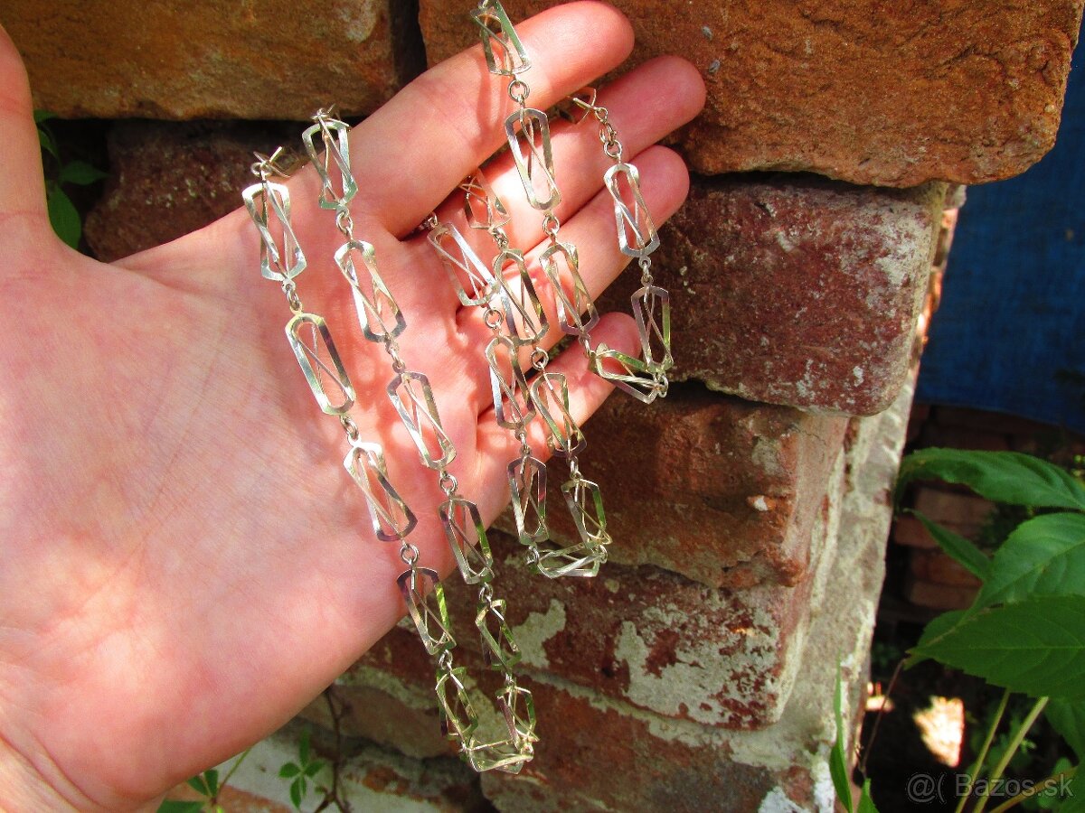 Strieborný set -náhrdelník a náramok, Ag 925 - 6