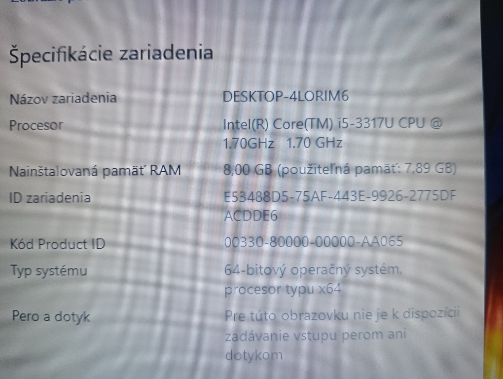 predám notebook Dell Inspiron - Intel core i5 -8gb ram - ssd - 6