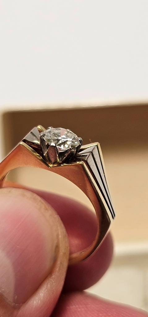 14k zlatý prsteň 0,78ct - 6
