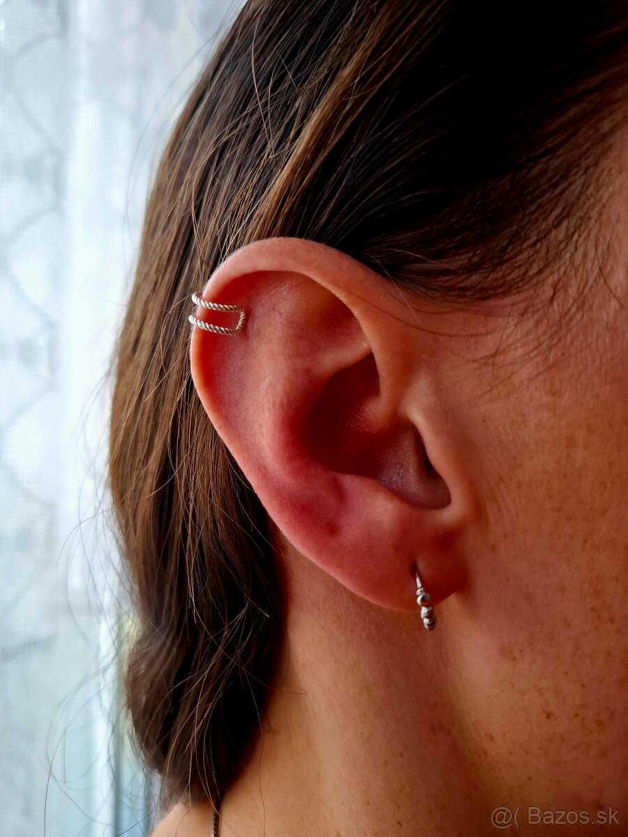 Strieborné manžety na ucho - 6