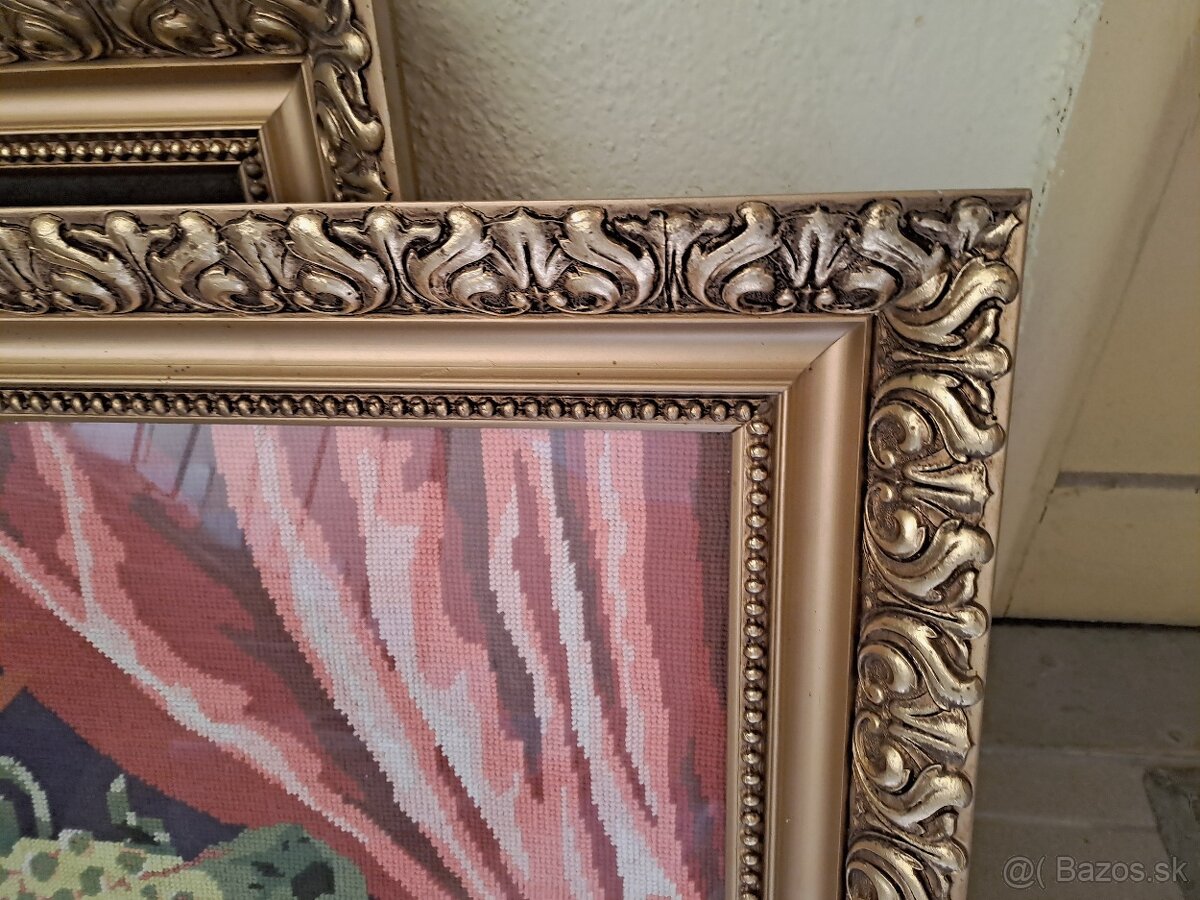 Predám ručne vyšívaný obraz 126x63 - 6