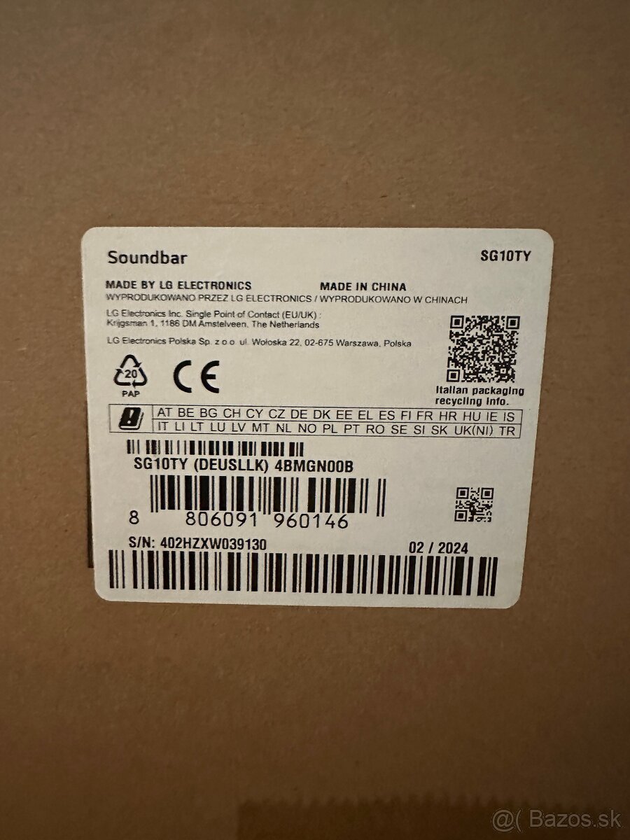 LG soundbar + subwoofer SG10TY - 6