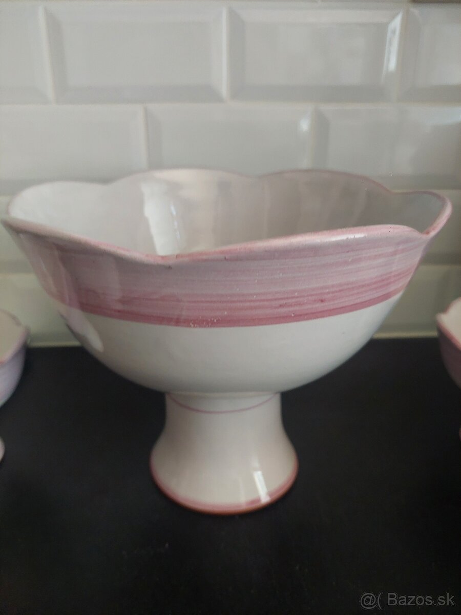 Keramický set - misa + 6 misiek - 6