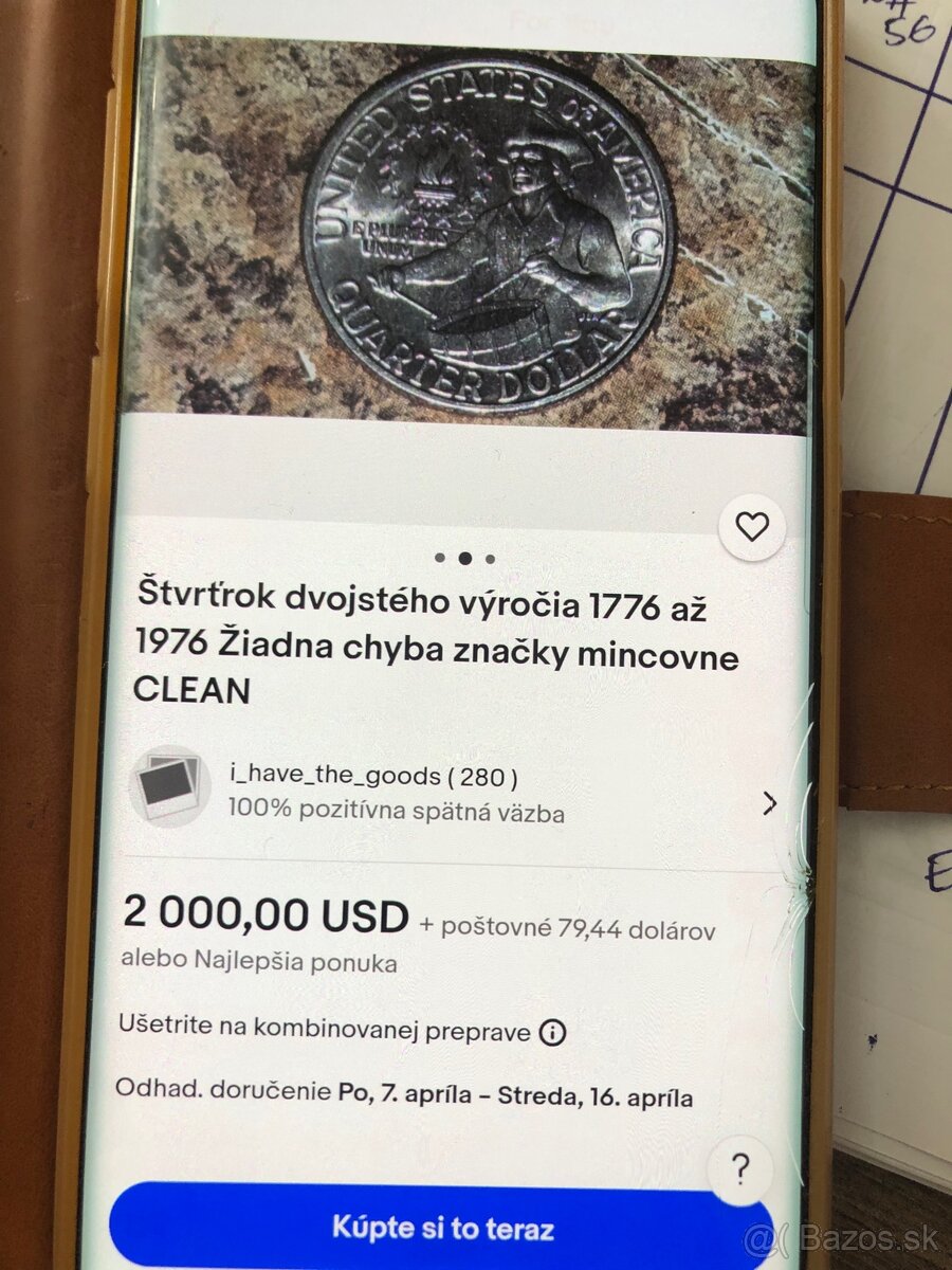 1/4 Dollar 1976 R.R. Bankovky MAGYAR - 6