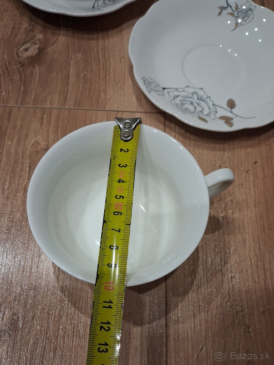 Porcelánová čajová sada - šálky + podšálky - 6