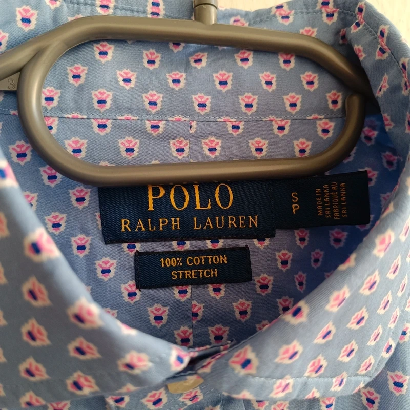 Polo Ralph Lauren modrá košeľa s dlhým rukávom s kvetmi S - 6