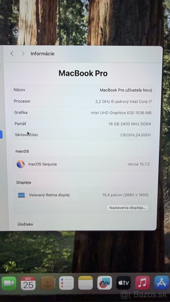 Predám MacBook Pro 15 - 6