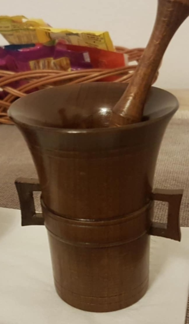 Drevený mažiar - dekorácia - 6