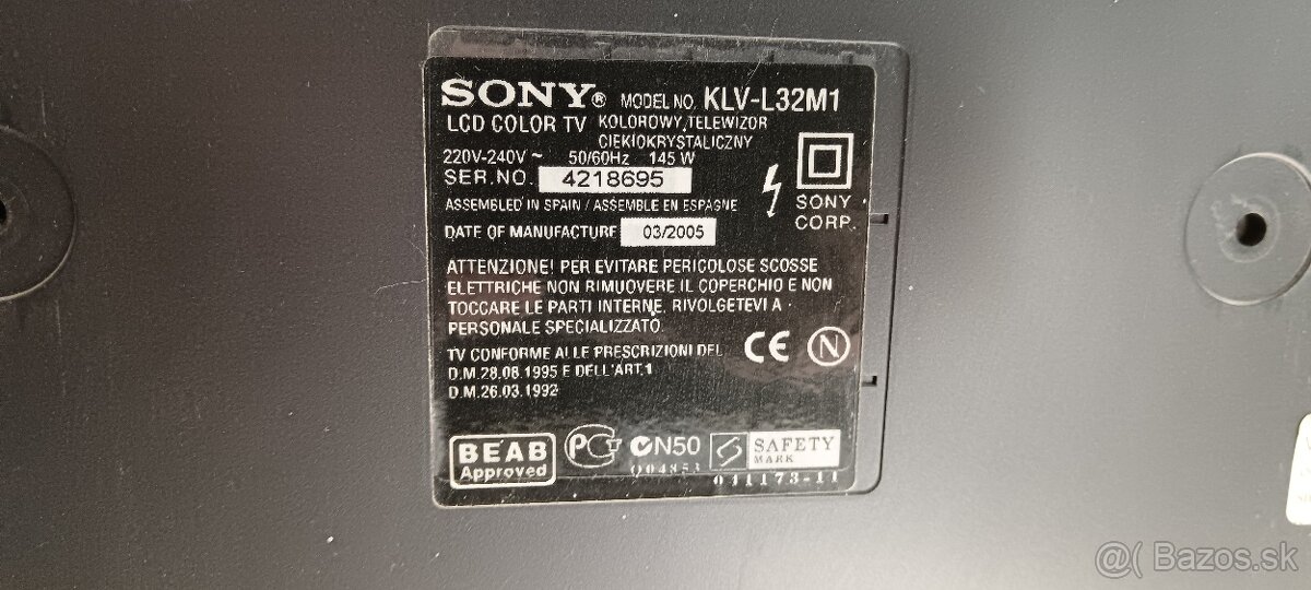 Sony lcd KLV-L32M1 - 6