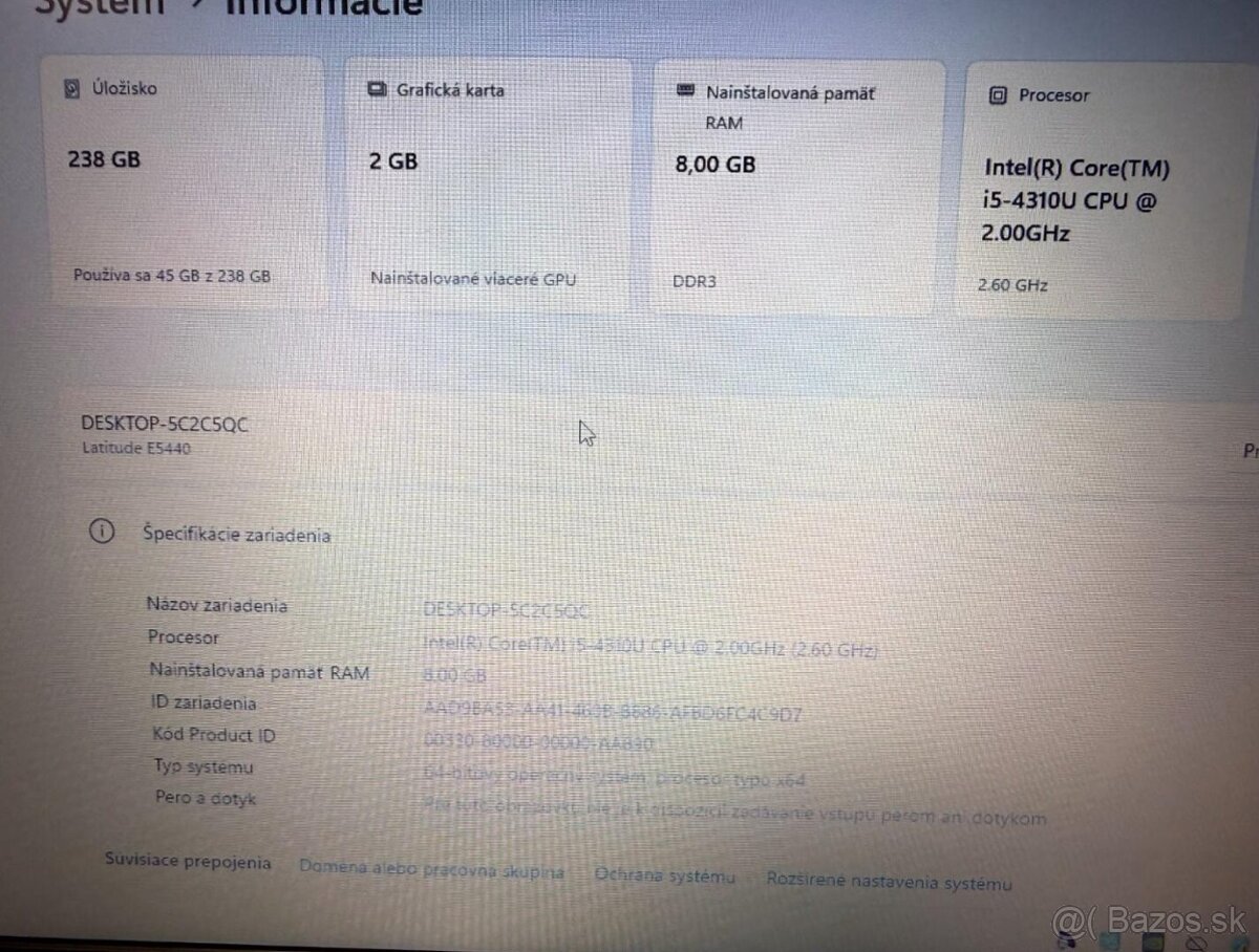 Dell Latitude E5440 / i5 / 8GB RAM / 256GB SSD / NVIDIA - 6