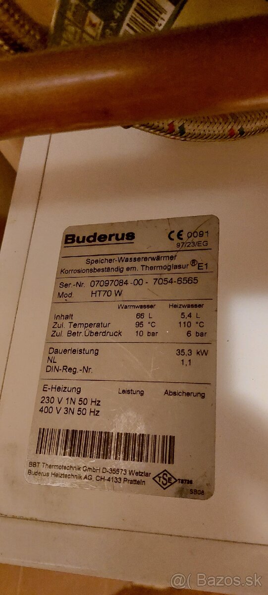 Predám plynový kotol Buderus - 6