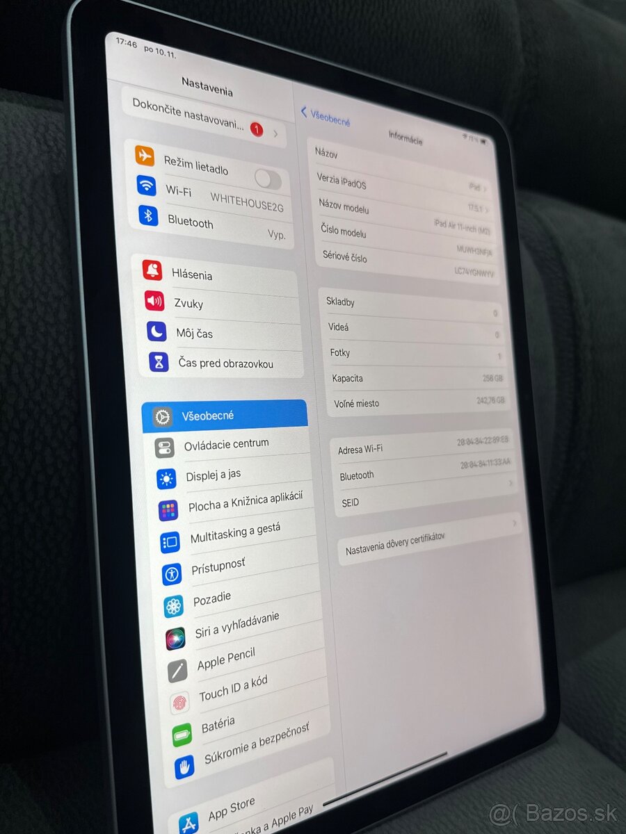 Nový Apple iPad Air 11 M2 256gb Wifi Bledomodrý - 6