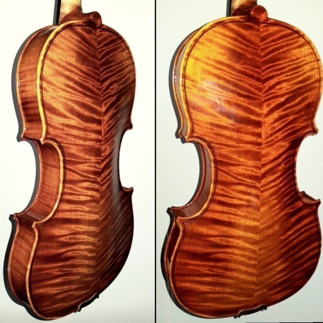 husle 4/4 model Stradivari tiger stripes - 6