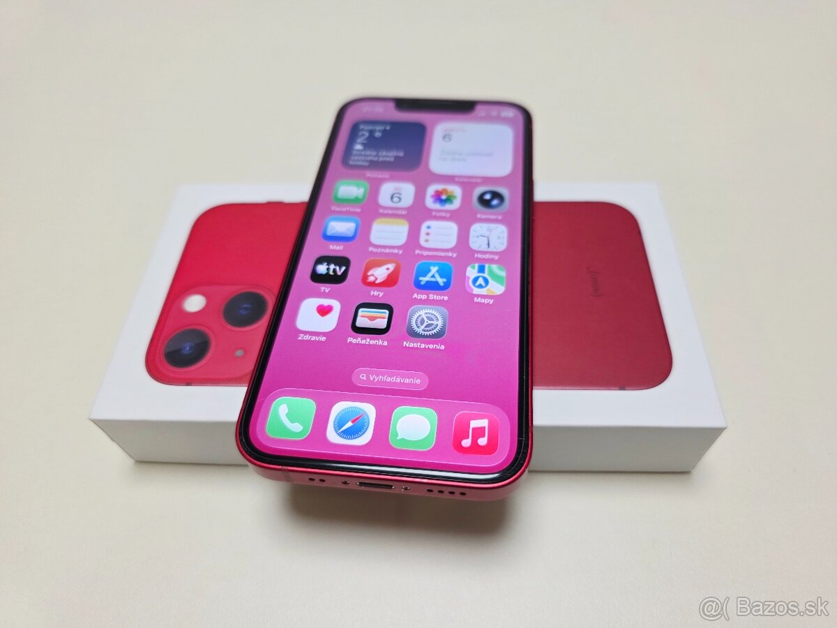 APPLE IPHONE 13 mini 128GB RED BATERKA 100% - 6