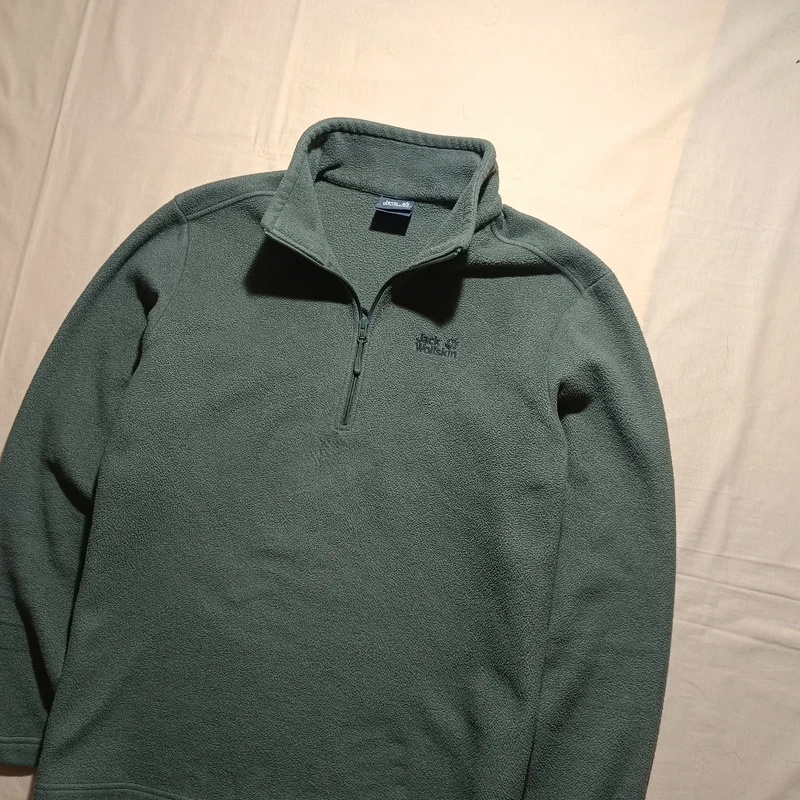 Jack Wolfskin zelená khaki flísová bunda / mikina fleece XL - 6