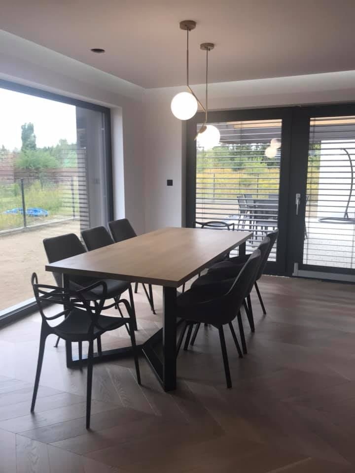 Dubový loftový stôl, moderný - 6