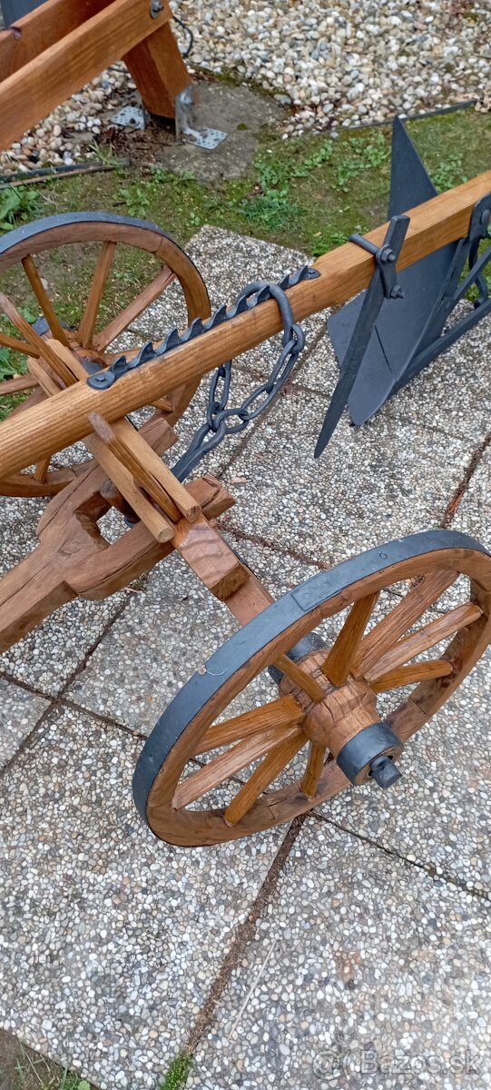 Starý drevený konský pluh 7 - 6
