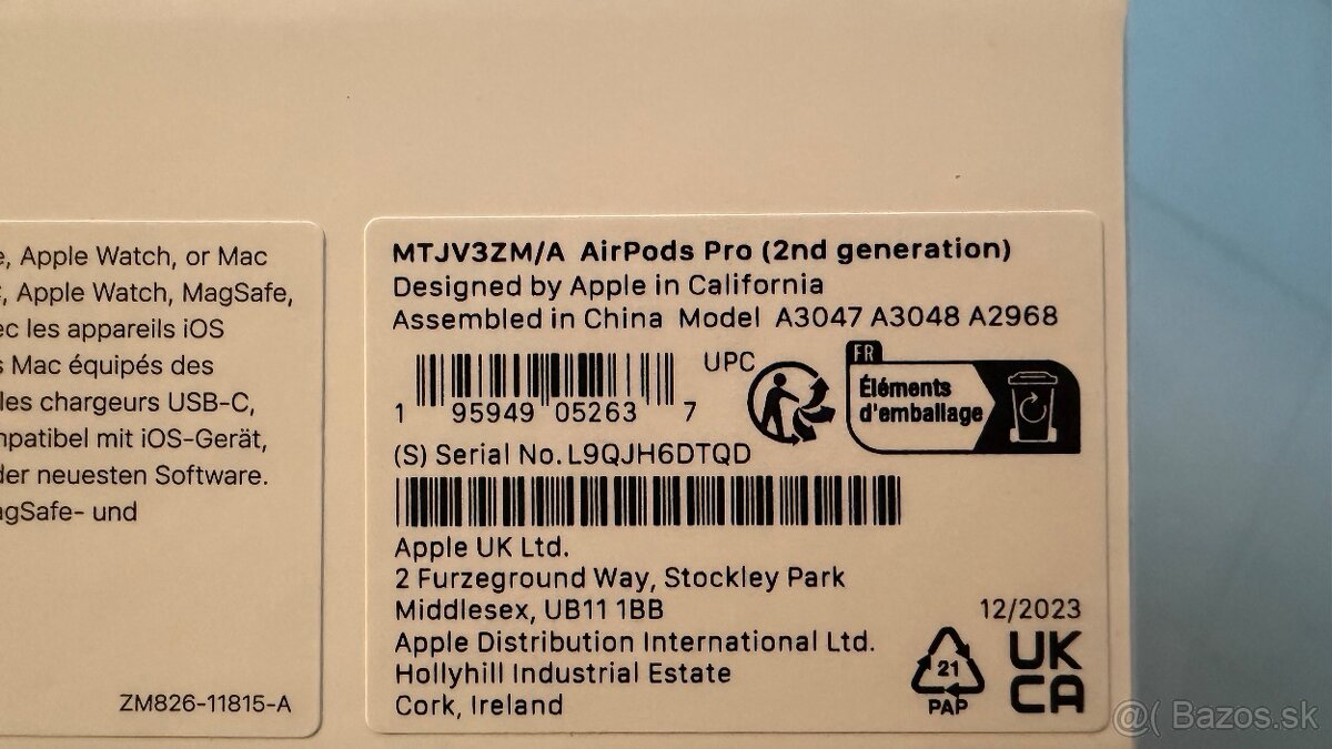 Apple Airpods Pro 2. Gen, v záruke, doklad, výborný stav - 6