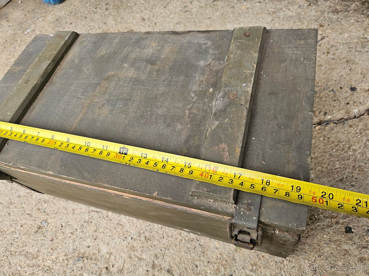 Vojenska drevena krabica bedňa 2. - 6