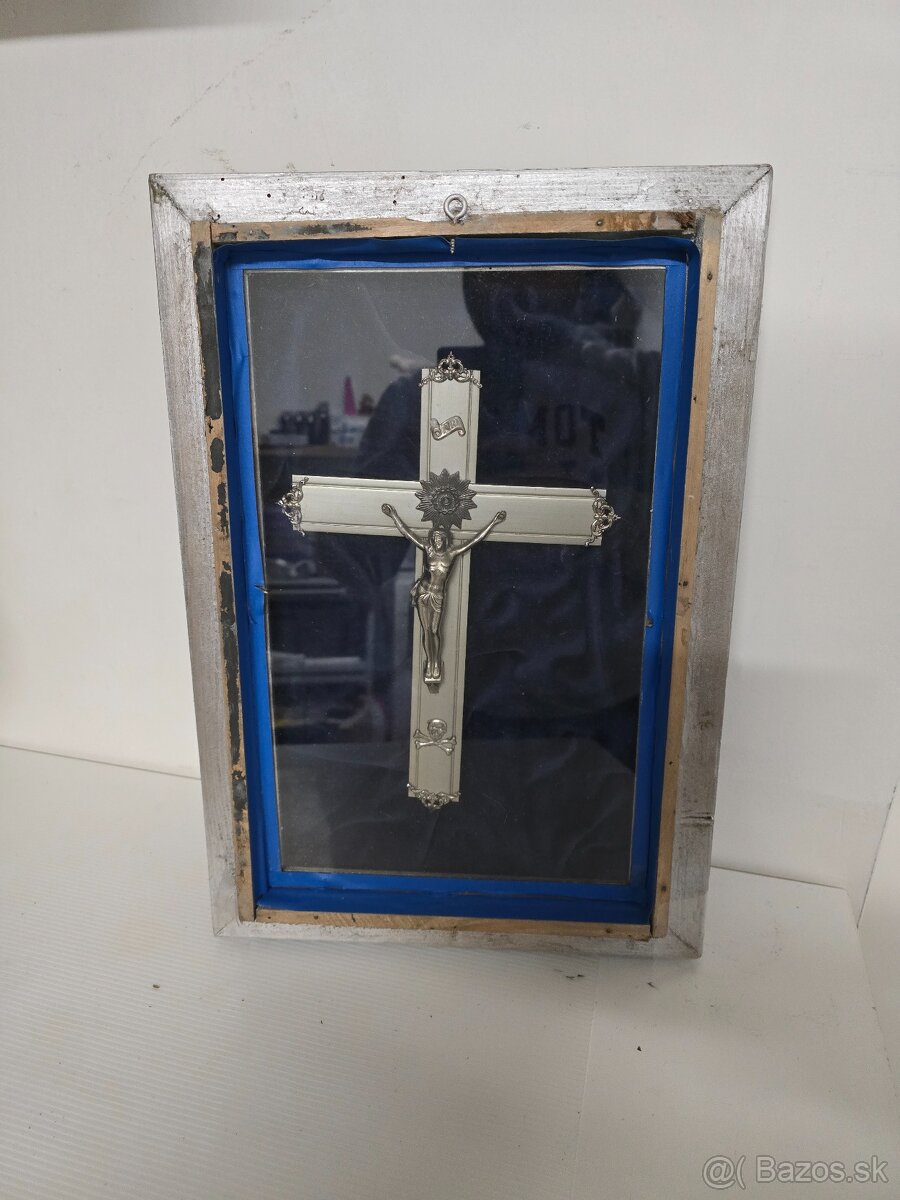 Nástenné drevene hodiny 2x + kríž - 6