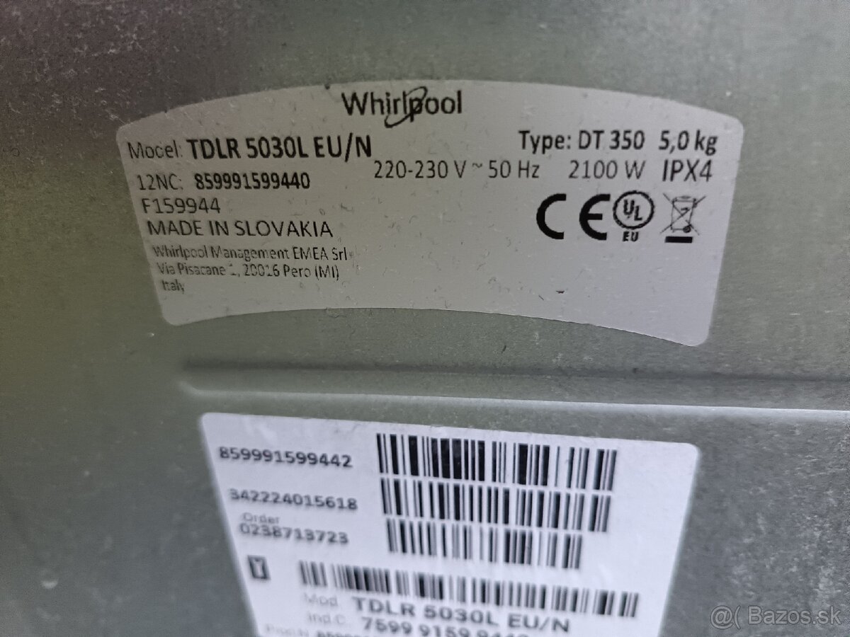 Úzka práčka whirpool s dovozom gratis v bratislave - 6