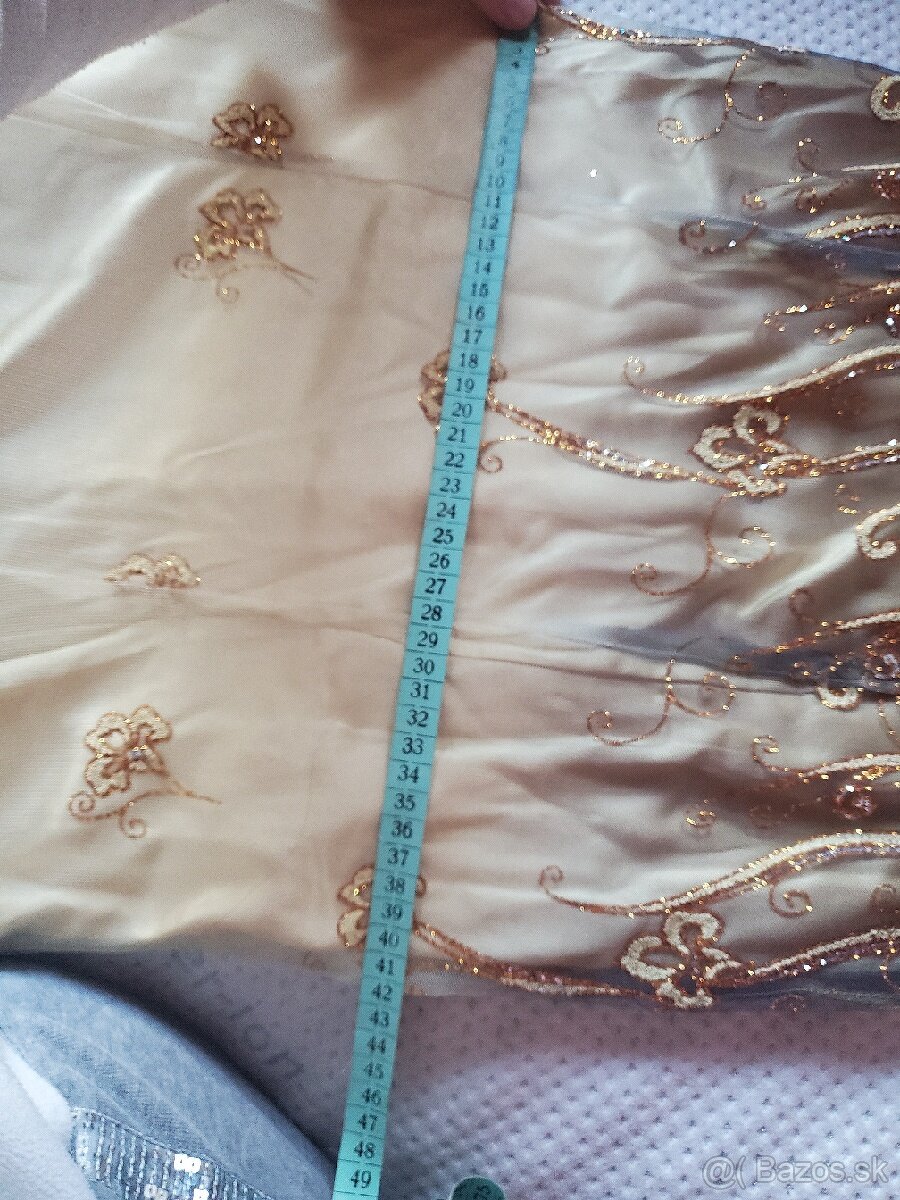 Spoločenské šaty zlaté - 6