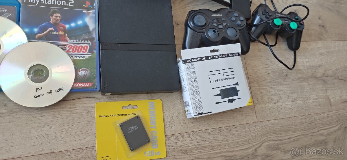 Playstation 2 slim + 128 karta, 2 ovládače - 6