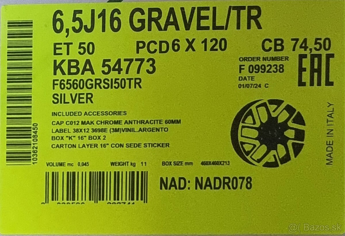 disky Ford Tourneo, tranzit custom 6x120 , r16 - 6