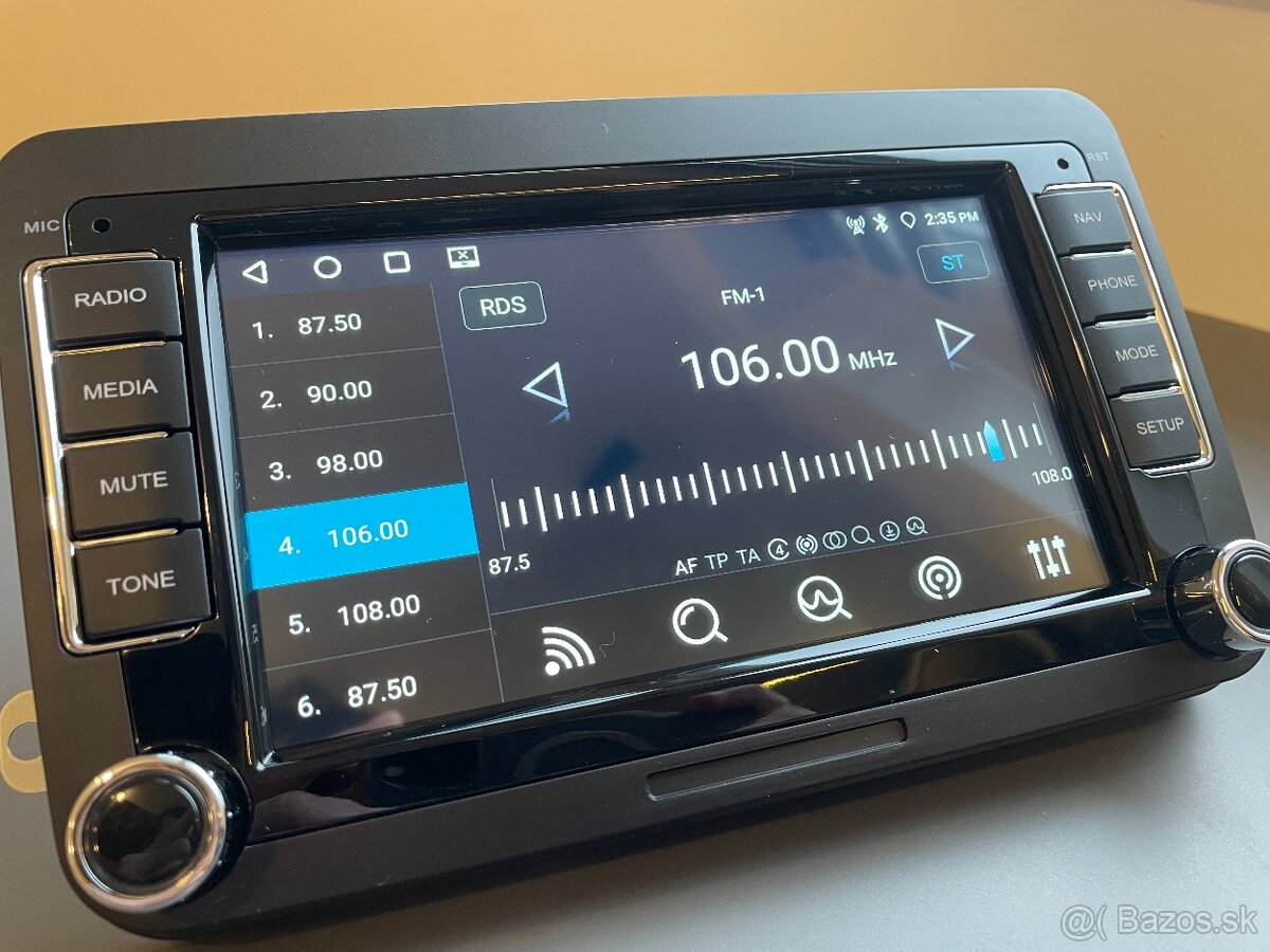 VW, SEAT, ŠKODA 7” 2DIN ANDROID autorádio, CARPLAY 4GB+64GB - 6