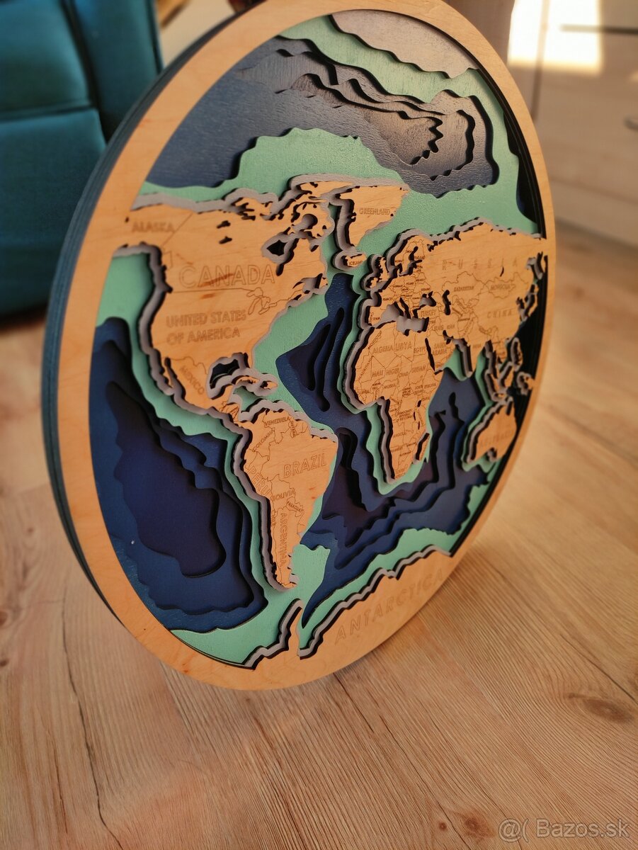 6 vrstvová mapa sveta - 6