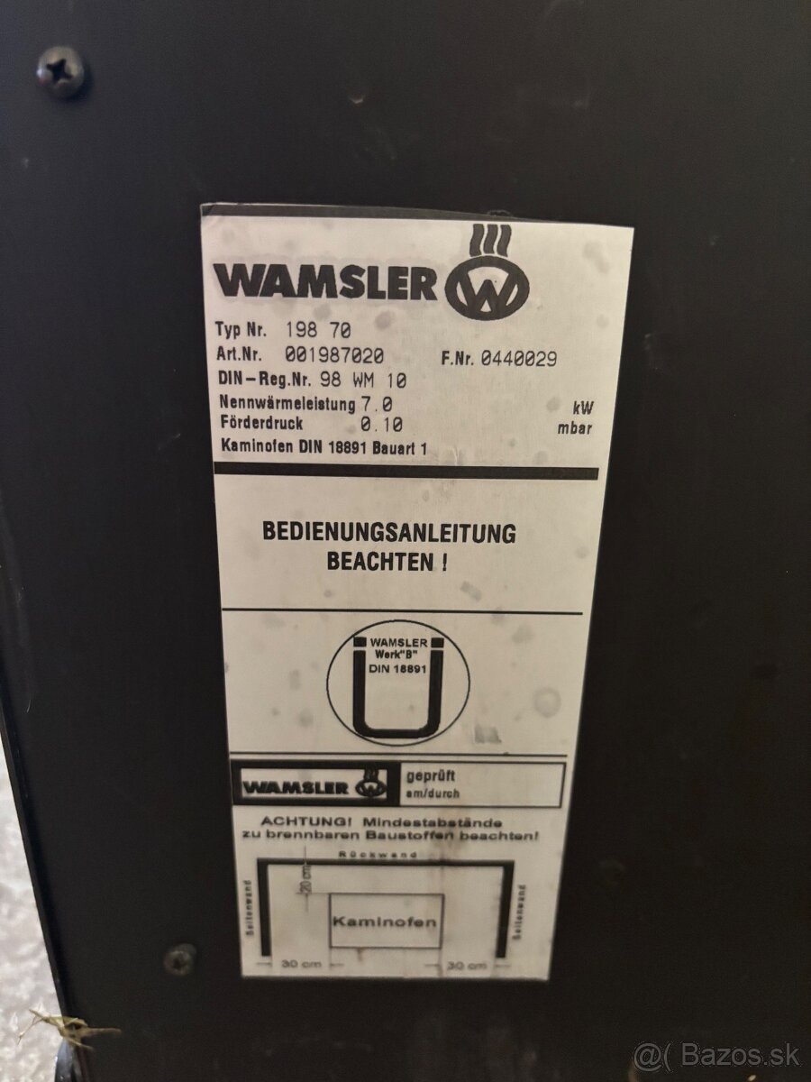 Kachle WAMSLER 7 kw - 6