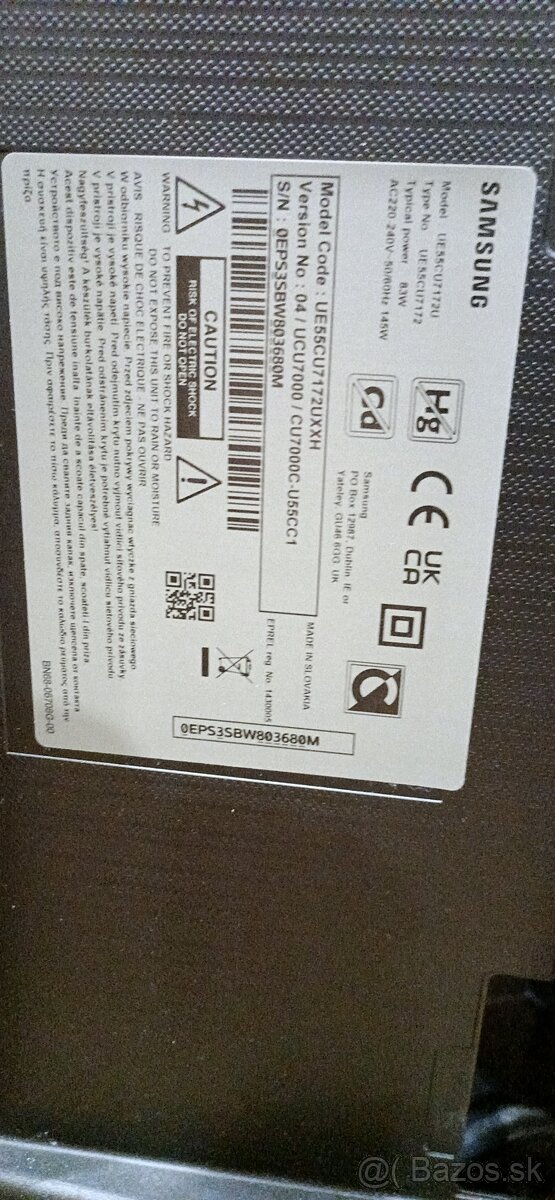 Predam diely z LED TV Samsung UE55CU7172UXXH - 6