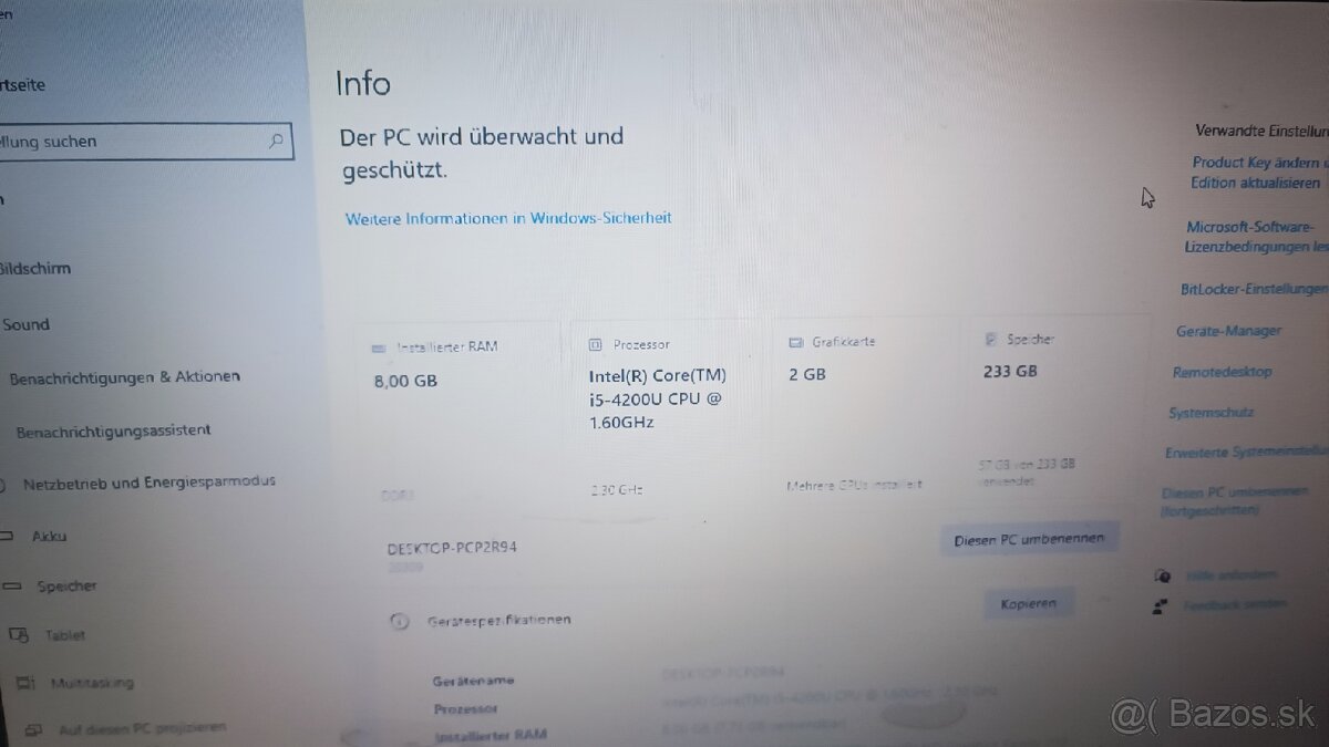 Lenovo I5 , 8 gb ddr - 6