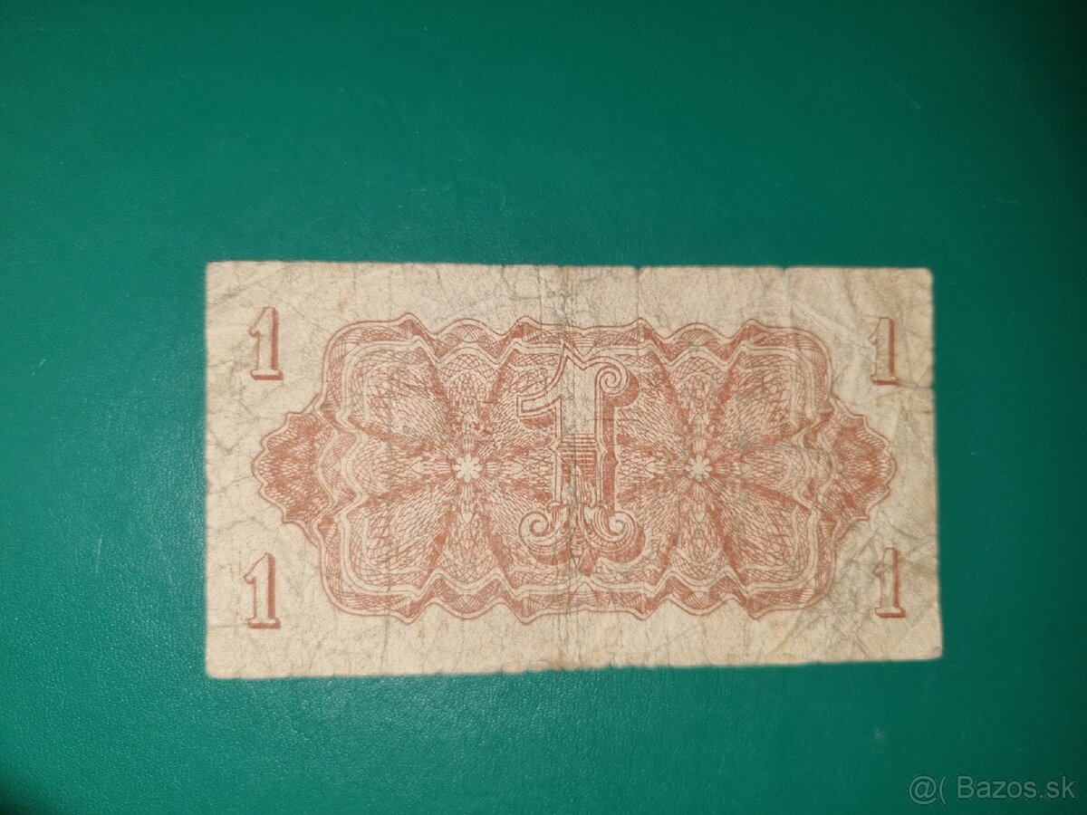 1 koruna Československá 1944 - 6