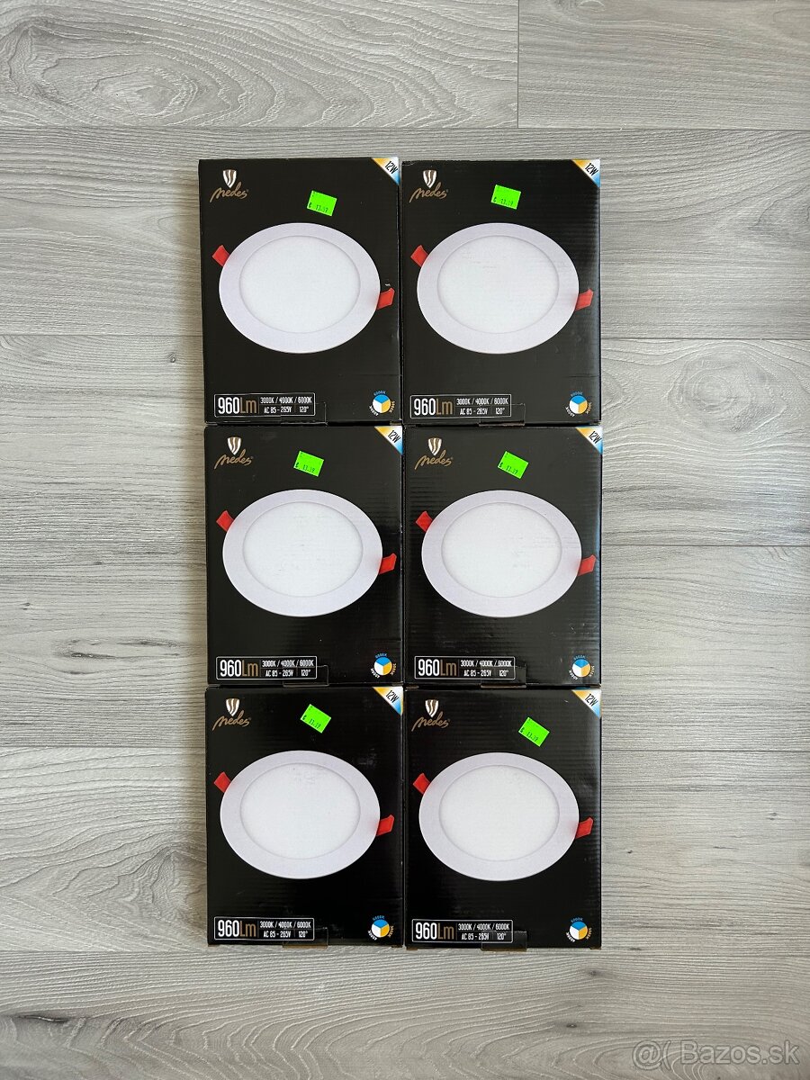 6x LED panel Nedes lpl123 12W (Nové) - 6