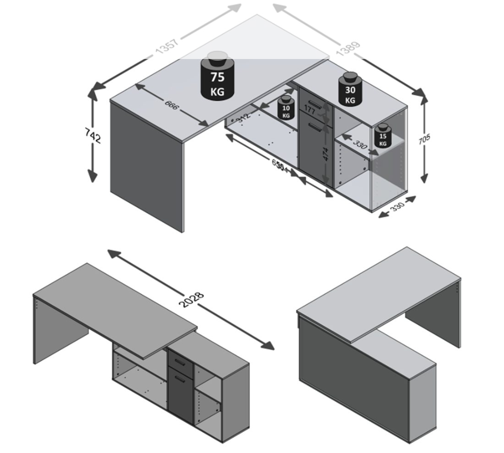 Predám písacie / pracovné stoly - 6