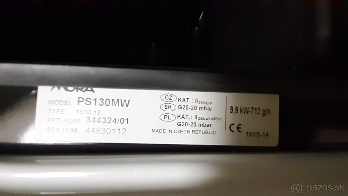 Plynový sporák MORA PS130MW - plne funkčný - 6