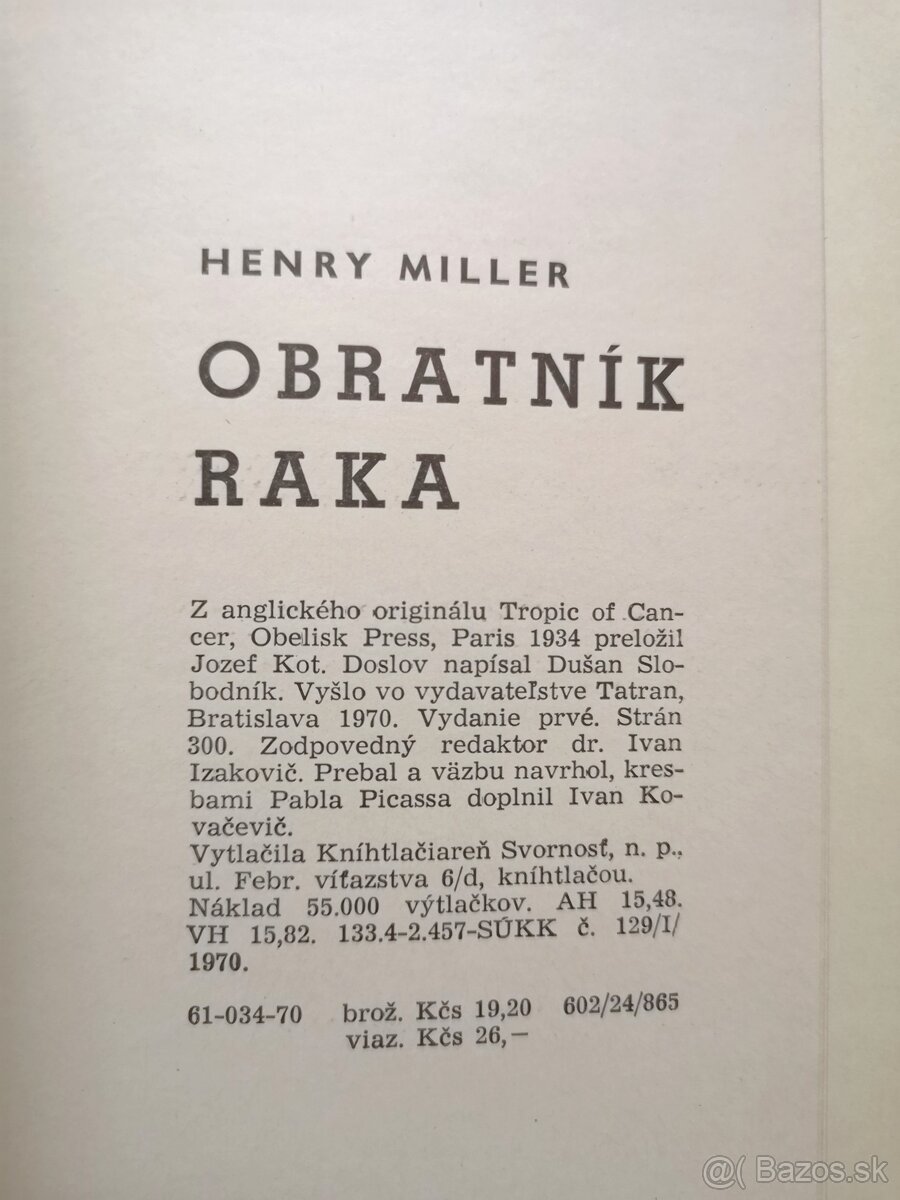 Henry Miller: OBRATNÍK RAKA - 6