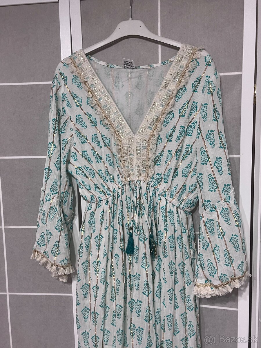 Zelené dlhé šaty - 6