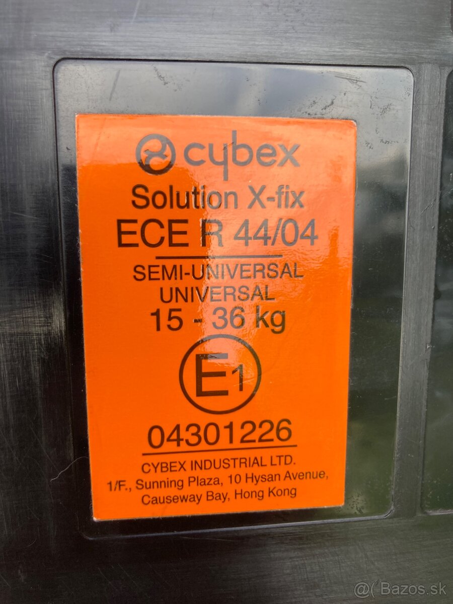 Predám cybex isofix detskú autosedacku solution X-fix - 6