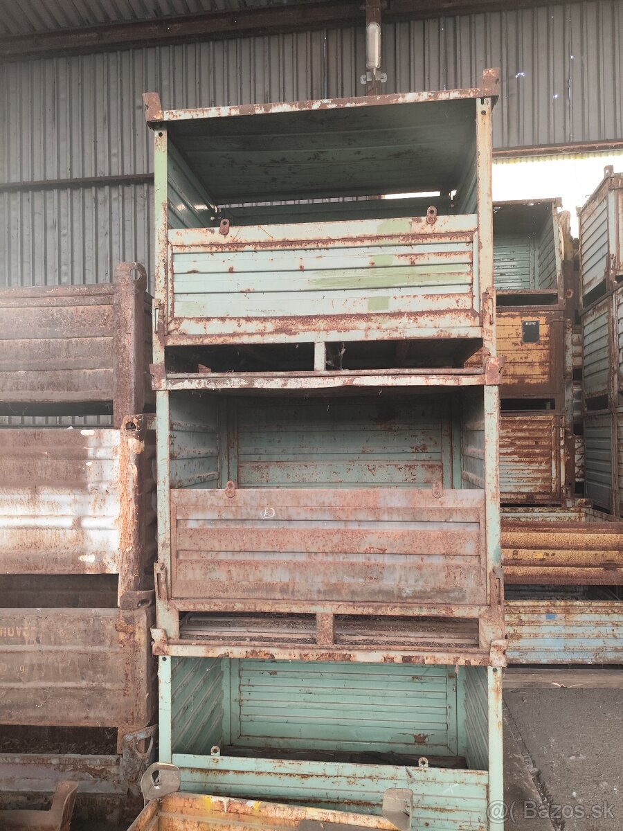 PREDÁM POUŽITÉ KOVOVÉ PALETY, BEDNE - 6