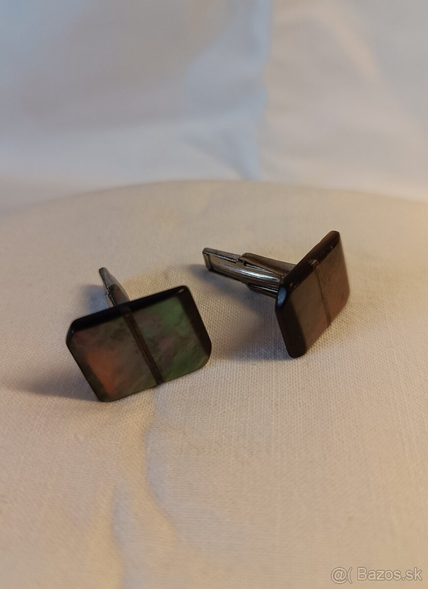 Staré perleťové manžetové knoflíčky - 6