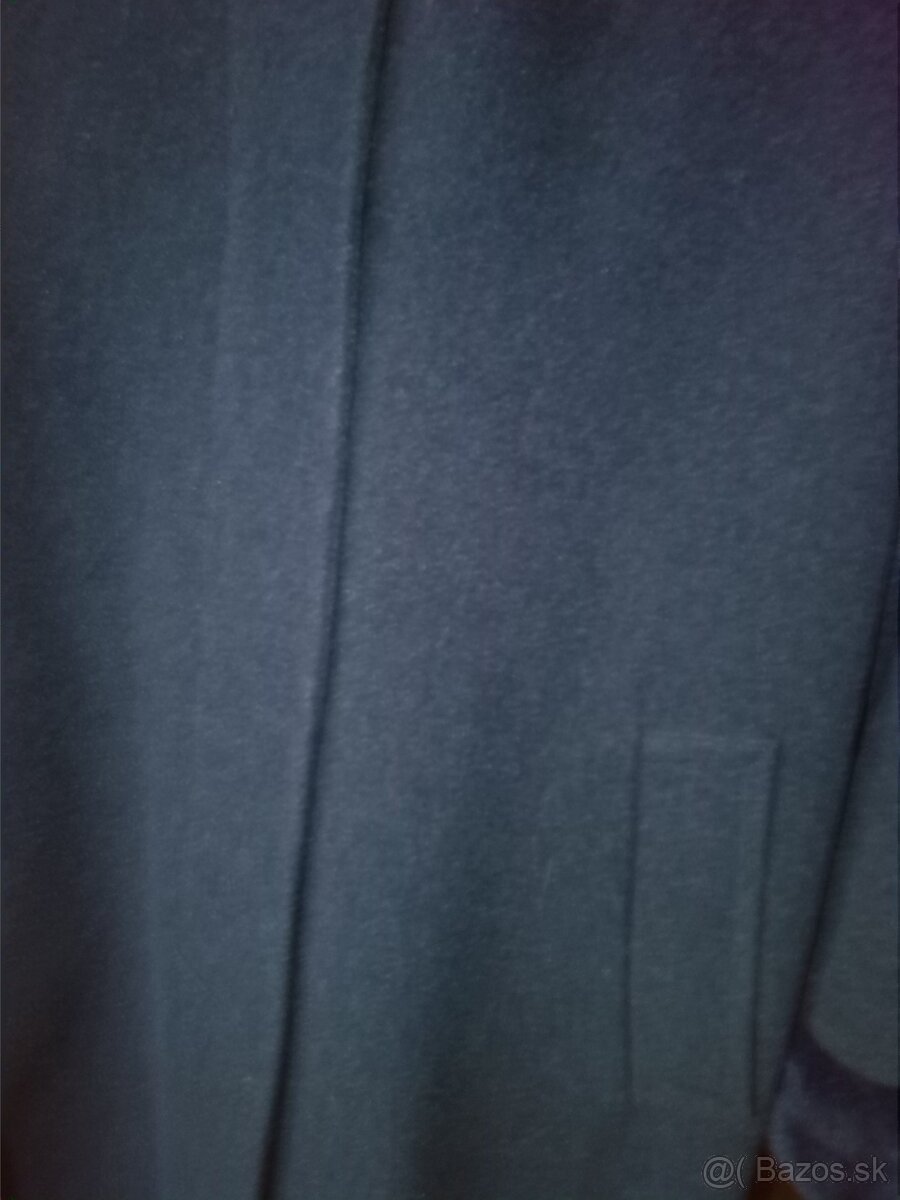 Kabát modrosivý s kapucňou - 6