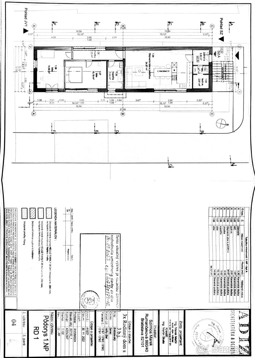 Na predaj: 3× rodinný dom s 3 bytmi – jedno podlažie = jeden - 6