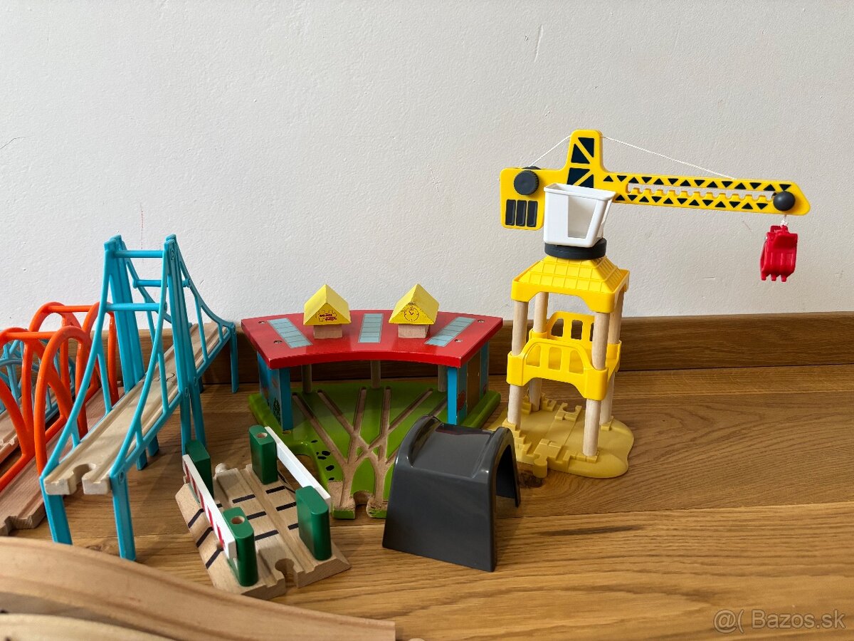 Drevená vláčiková súprava - Mega set 190+ - 6