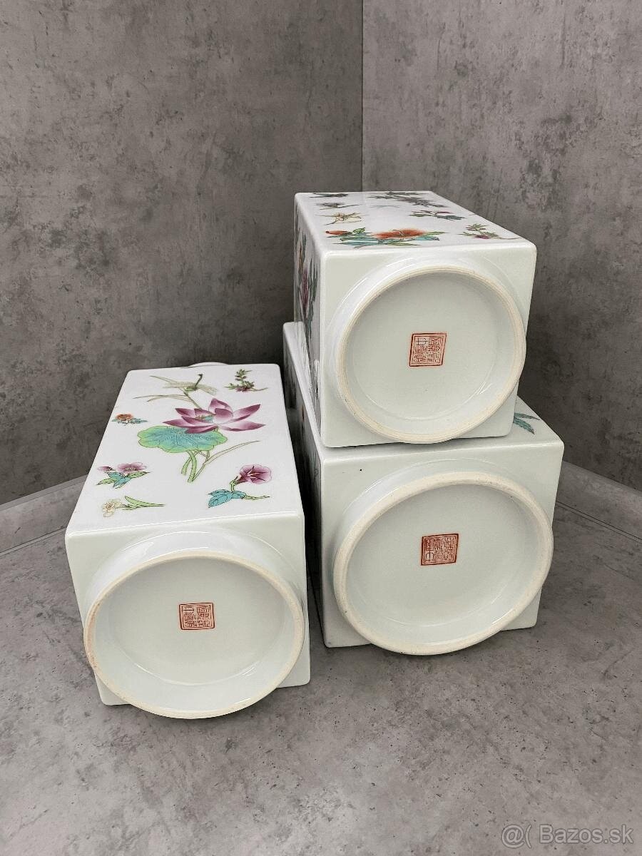 SET TROCH VEĽKÝCH KRÁSNYCH VÁZ, NOVÉ - 6