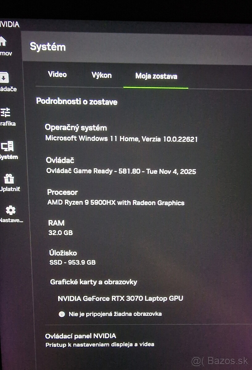 PREDÁM herný notebook ACER Nitro 5 AN517-41-R37K Shale Black - 6